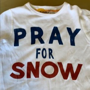 Aviation nation kids thermal pray for snow logo